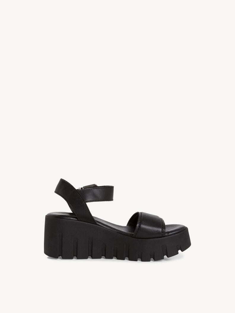 in pelle sandalo con tacco - nero 1-28712-42-003 compra tamaris sandali online