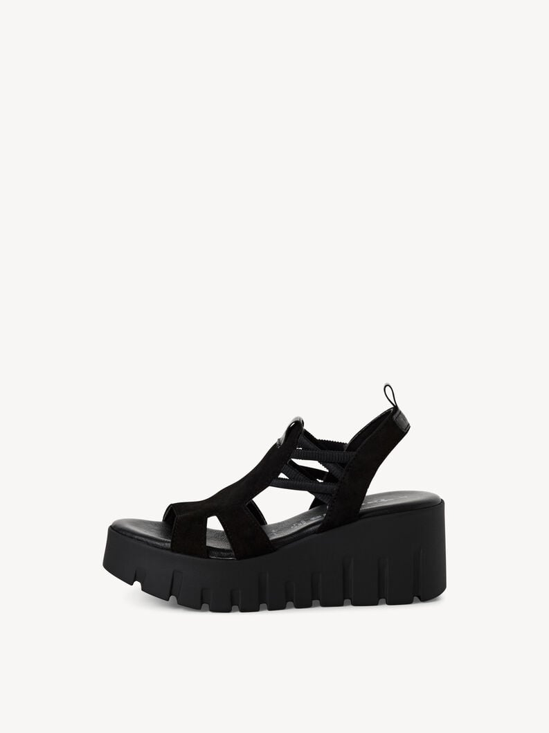 in pelle sandalo con tacco - nero 1-28717-44-001 compra tamaris sandali online