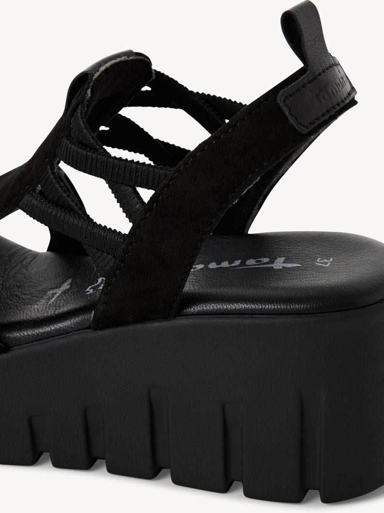 in pelle sandalo con tacco - nero 1-28717-44-001 compra tamaris sandali online