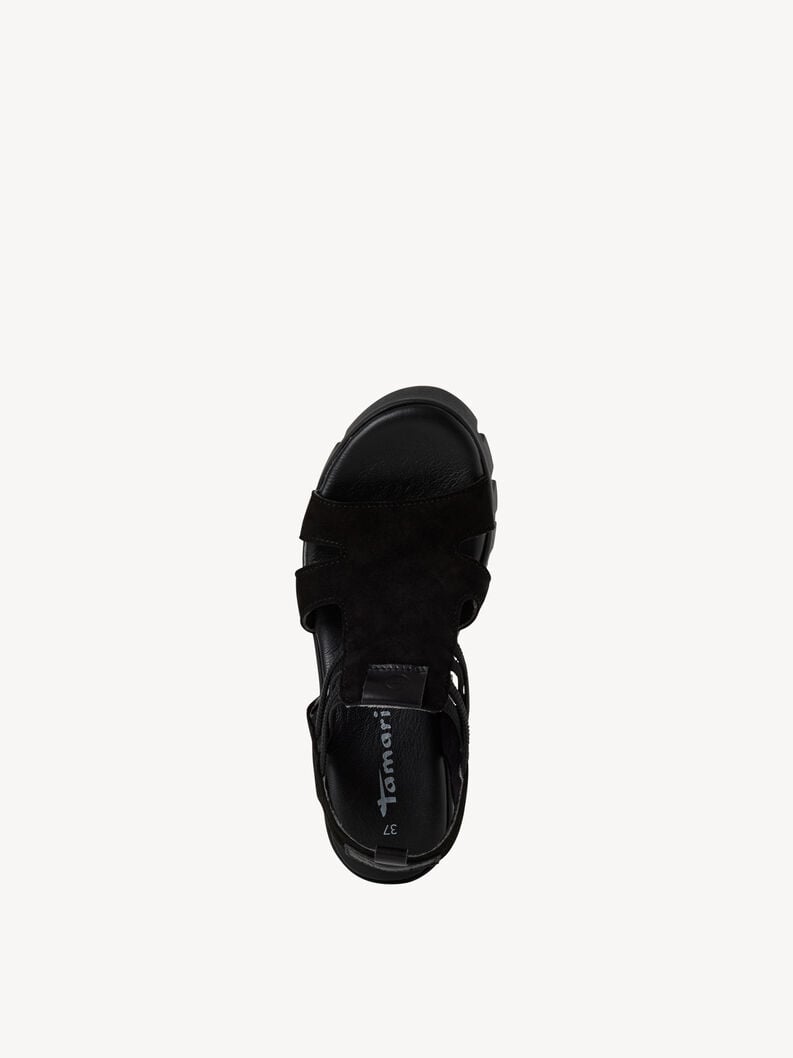 in pelle sandalo con tacco - nero 1-28717-44-001 compra tamaris sandali online