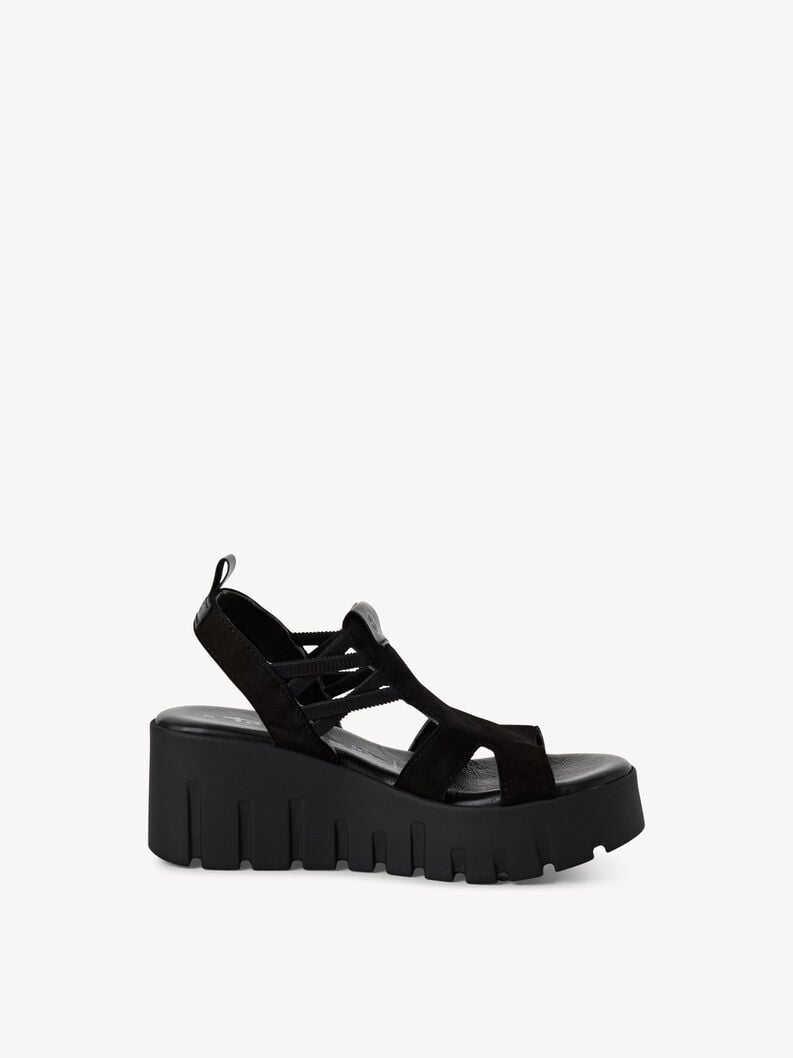 in pelle sandalo con tacco - nero 1-28717-44-001 compra tamaris sandali online