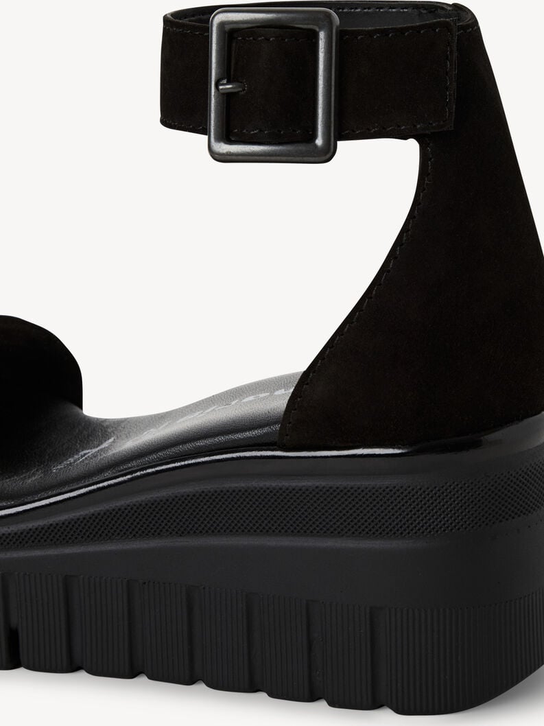 in pelle sandalo con tacco - nero 1-28718-44-001 compra tamaris sandali online