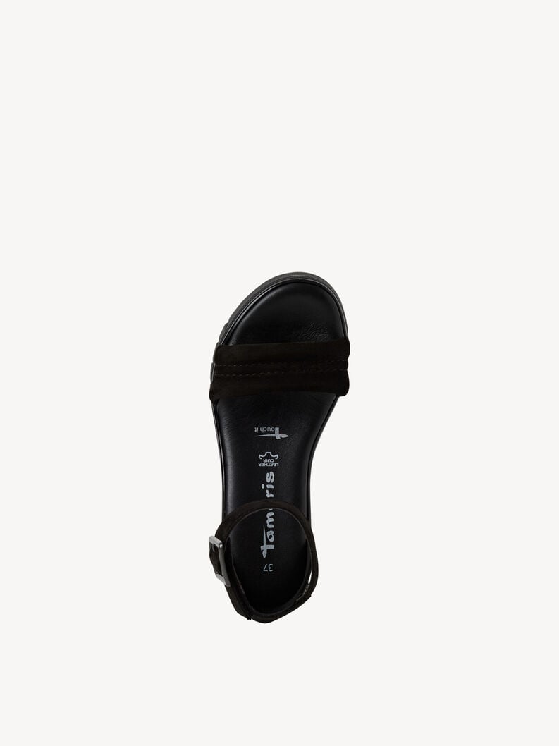 in pelle sandalo con tacco - nero 1-28718-44-001 compra tamaris sandali online