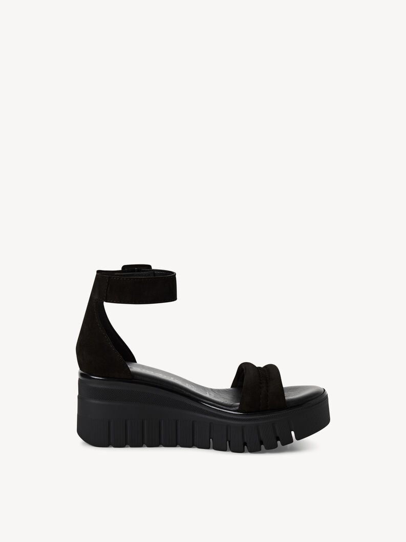 in pelle sandalo con tacco - nero 1-28718-44-001 compra tamaris sandali online
