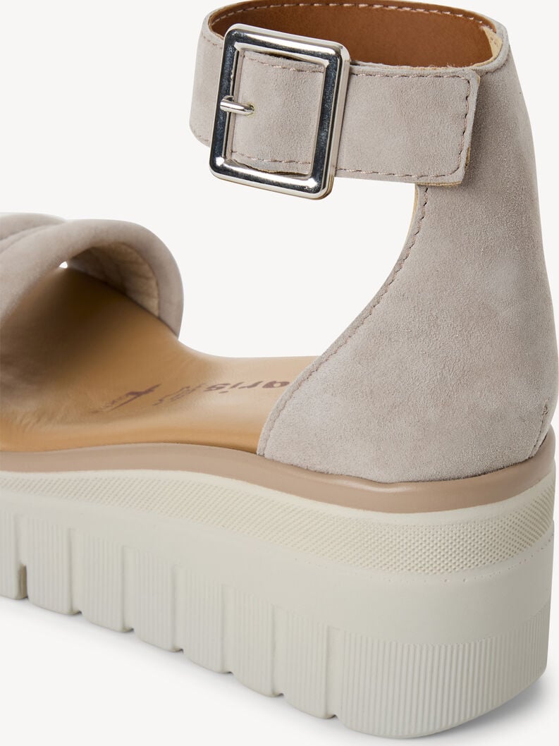 in pelle con tacco sandalo beige 1-28718-44-341 compra tamaris sandali online