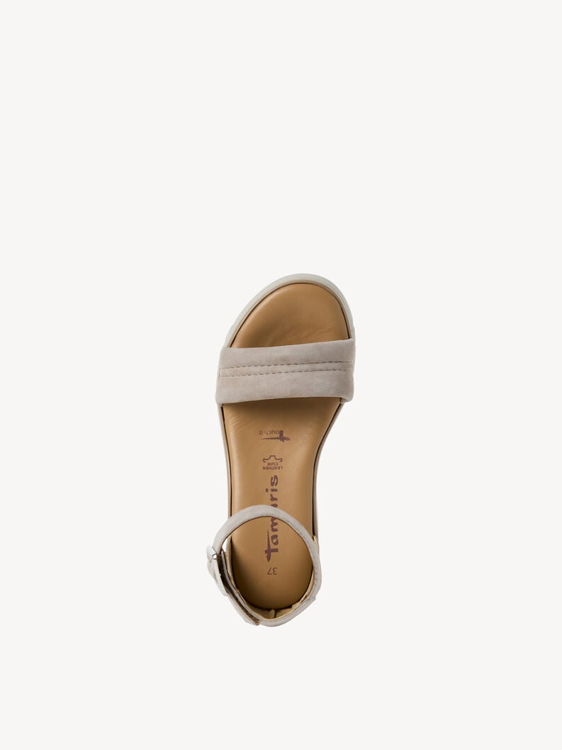 in pelle con tacco sandalo beige 1-28718-44-341 compra tamaris sandali online