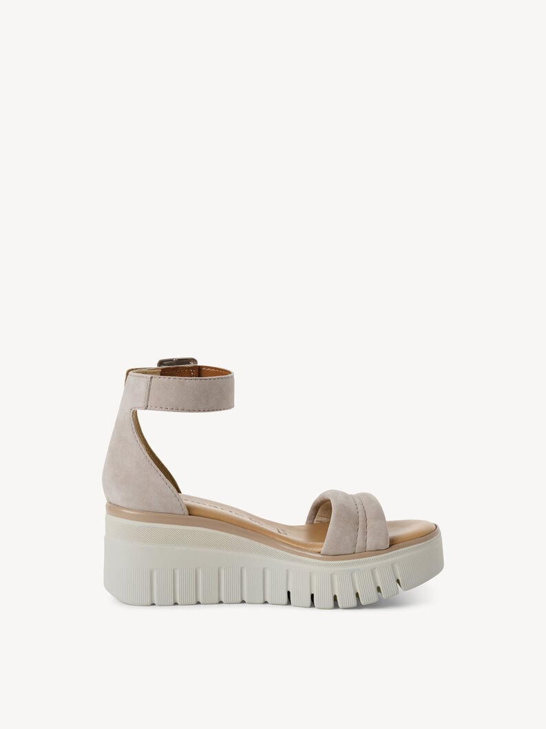 in pelle con tacco sandalo beige 1-28718-44-341 compra tamaris sandali online