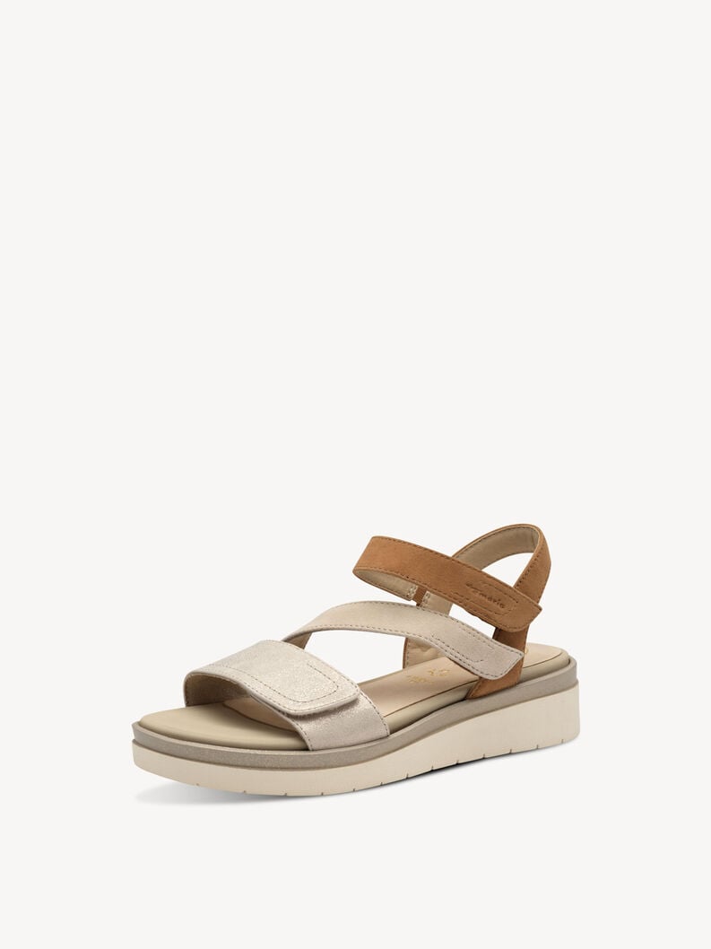 in pelle con tacco sandalo marrone 8-88705-44-490 compra tamaris sandali online
