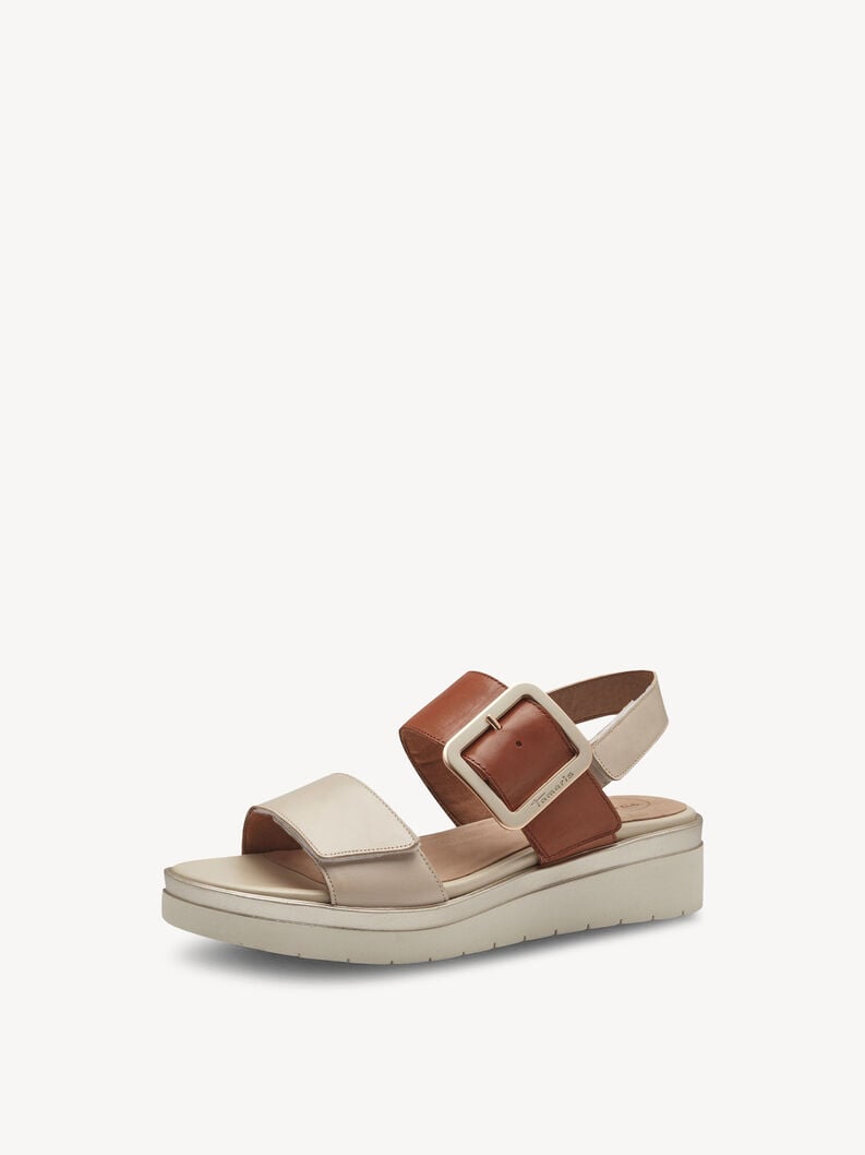 in pelle con tacco sandalo beige 8-88706-42-414 compra tamaris sandali online