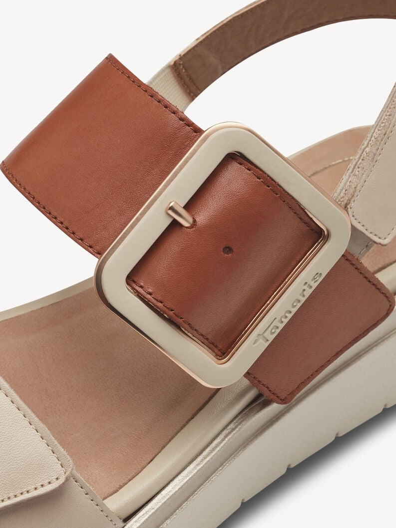 in pelle con tacco sandalo beige 8-88706-42-414 compra tamaris sandali online