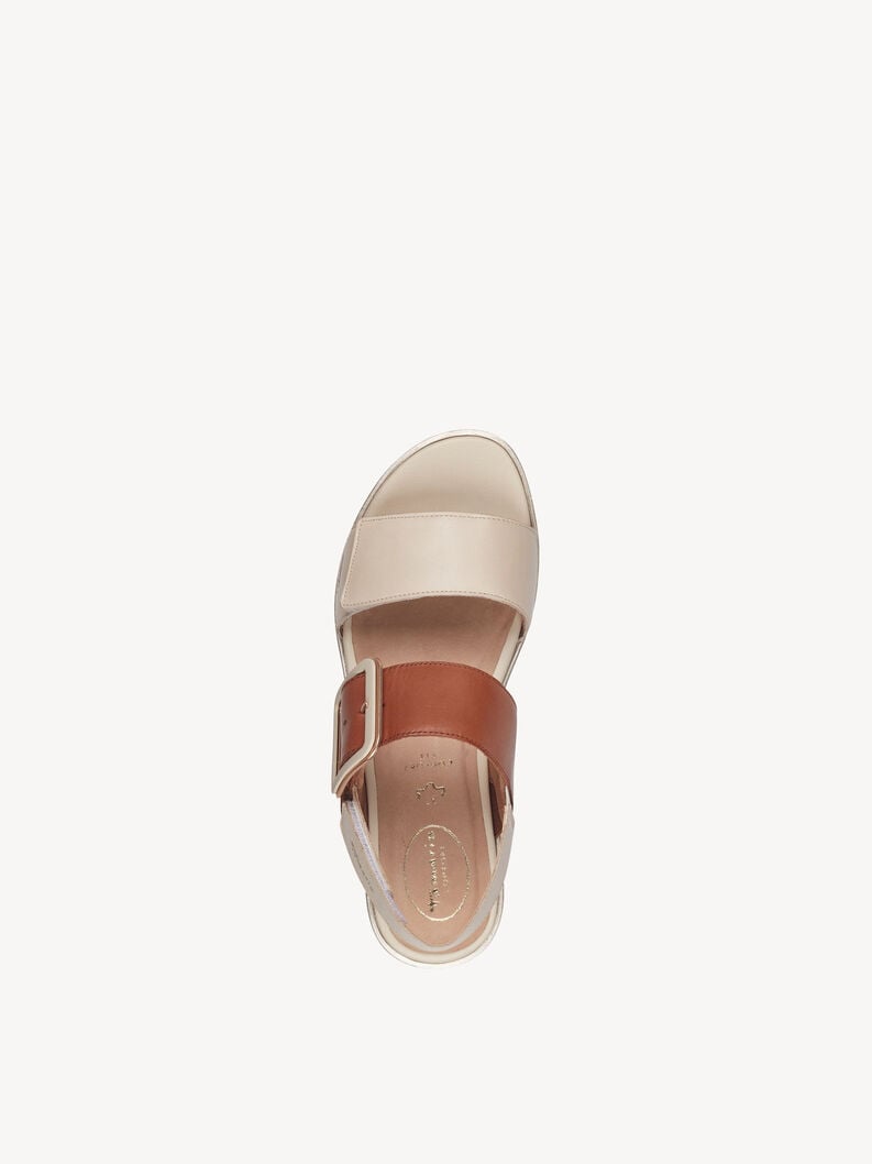 in pelle con tacco sandalo beige 8-88706-42-414 compra tamaris sandali online