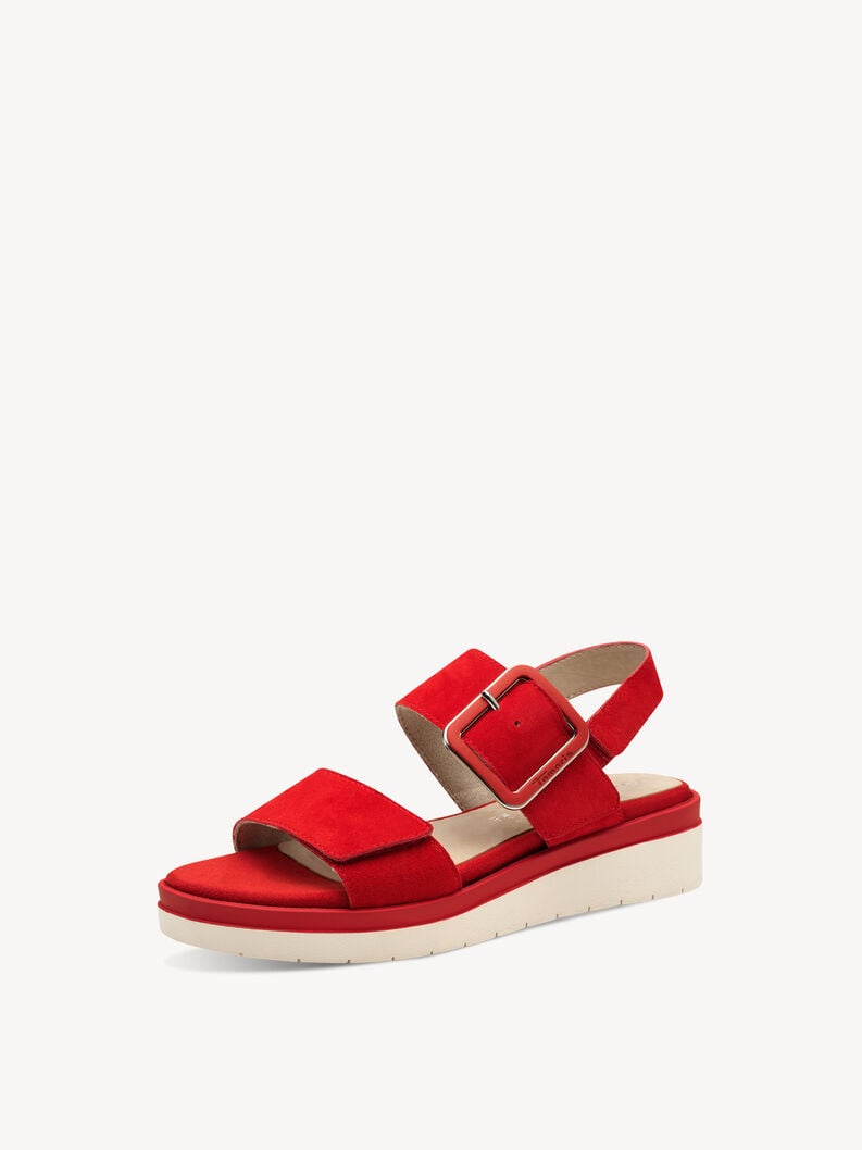 in pelle con tacco sandalo rosso 8-88706-42-501 compra tamaris sandali online