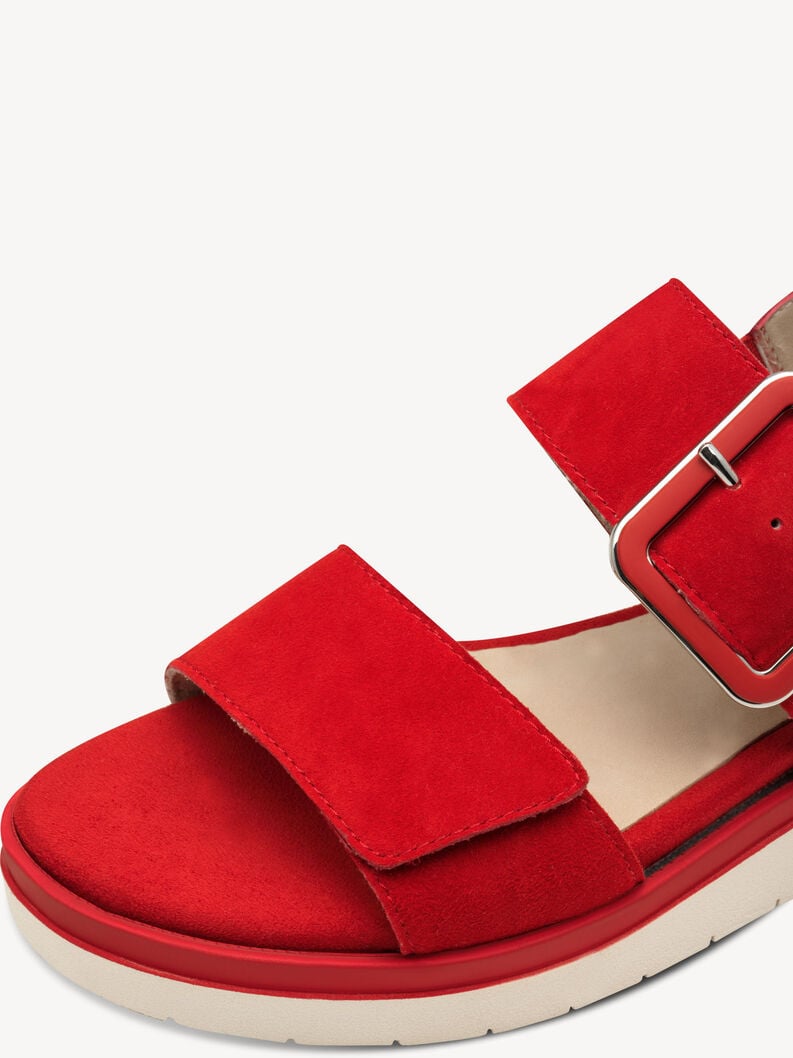 in pelle con tacco sandalo rosso 8-88706-42-501 compra tamaris sandali online
