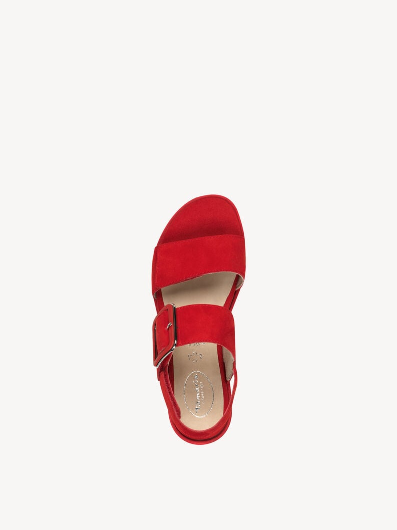in pelle con tacco sandalo rosso 8-88706-42-501 compra tamaris sandali online