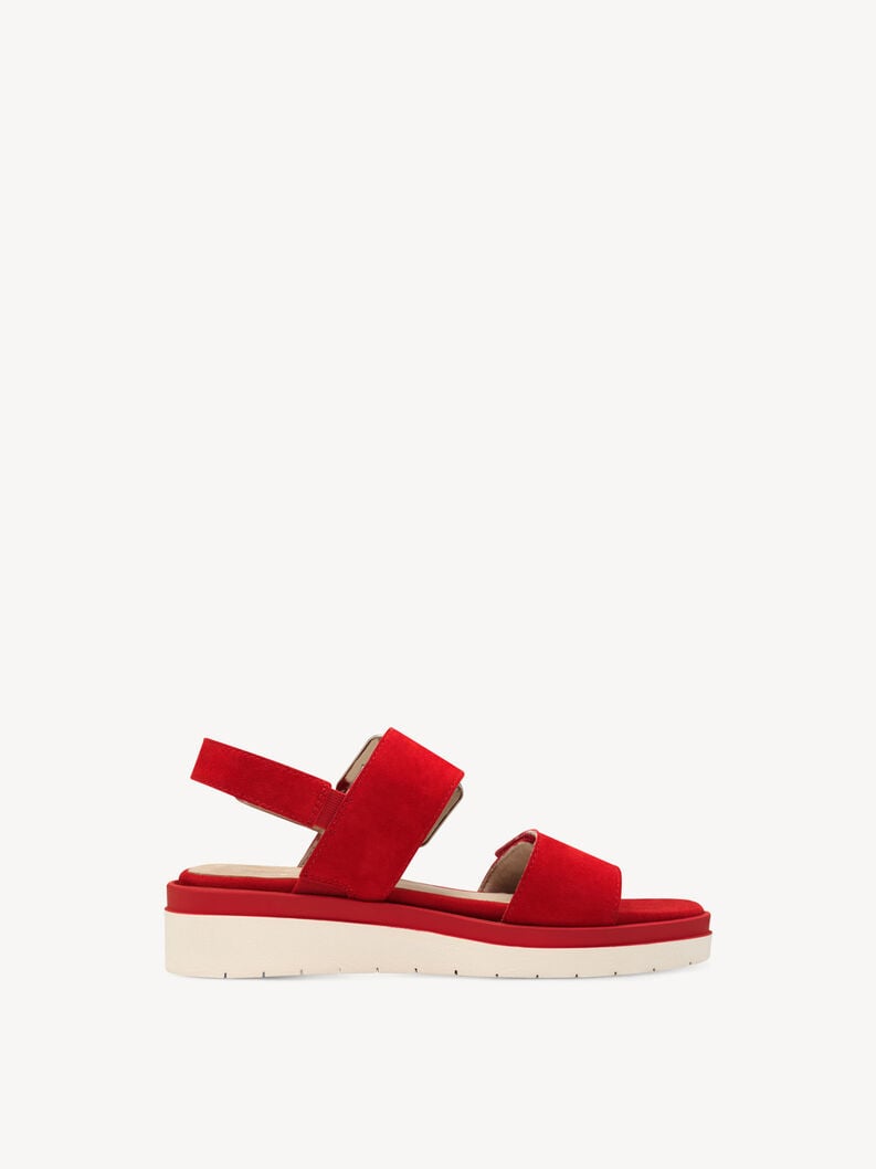 in pelle con tacco sandalo rosso 8-88706-42-501 compra tamaris sandali online