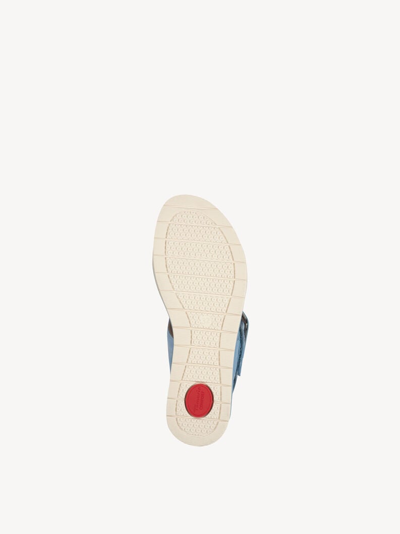 in pelle con tacco sandalo blu 8-88706-42-845 compra tamaris sandali online