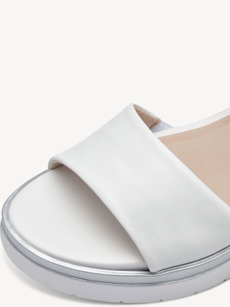 in pelle con tacco sandalo bianco 8-88708-42-191 compra tamaris sandali online