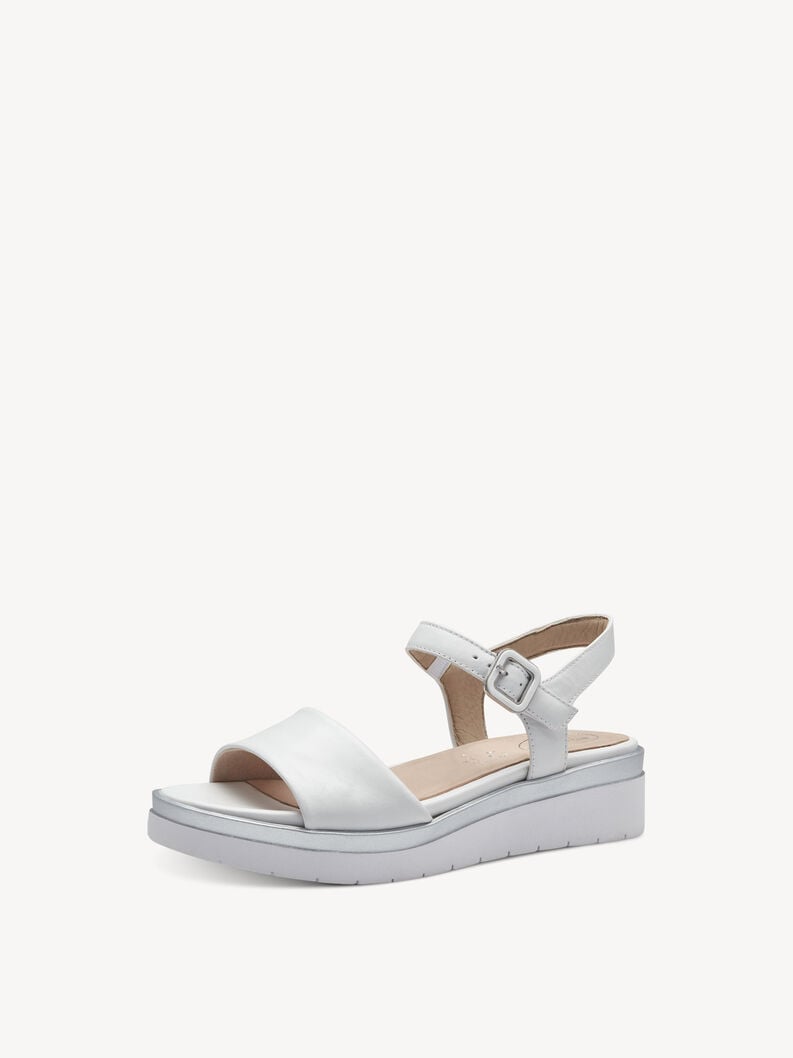in pelle con tacco sandalo bianco 8-88708-42-191 compra tamaris sandali online