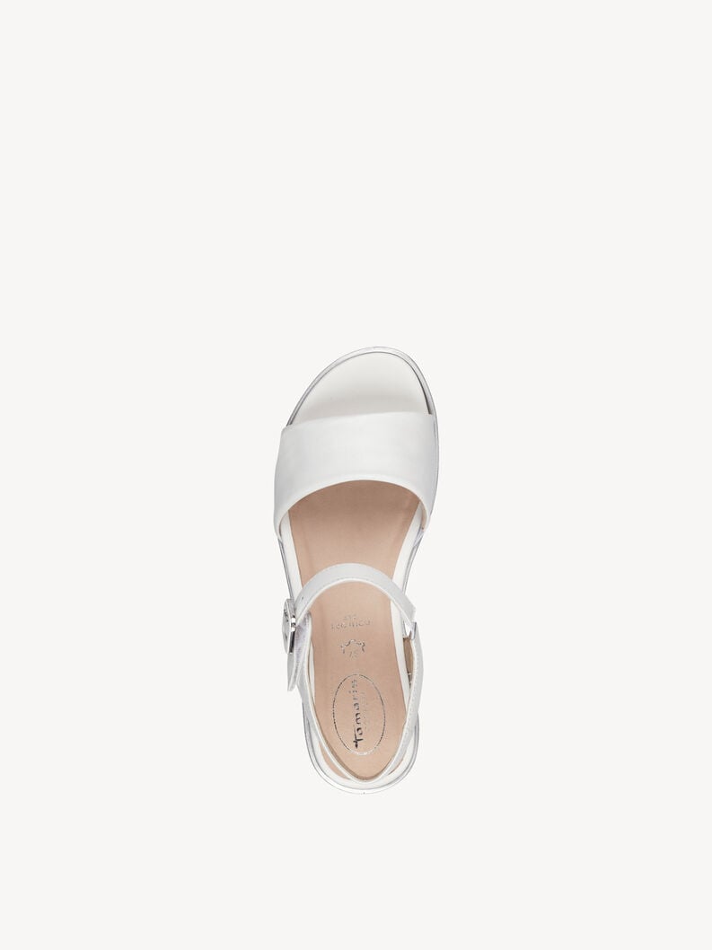 in pelle con tacco sandalo bianco 8-88708-42-191 compra tamaris sandali online