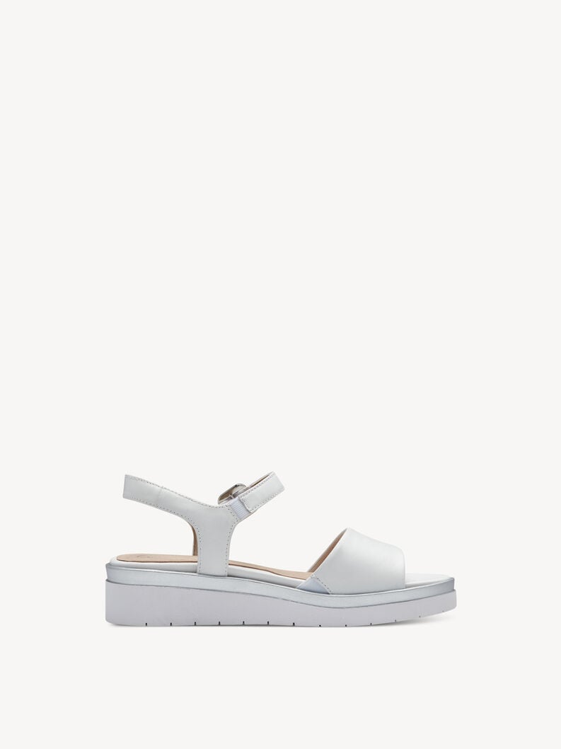 in pelle con tacco sandalo bianco 8-88708-42-191 compra tamaris sandali online