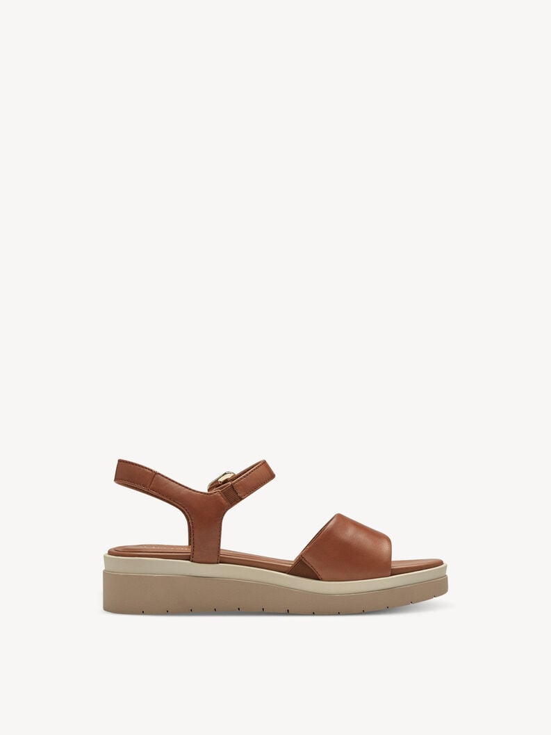 in pelle con tacco sandalo marrone 8-88708-42-440 compra tamaris sandali online