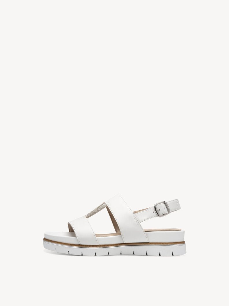 in pelle con tacco sandalo bianco 8-88709-44-100 compra tamaris sandali online