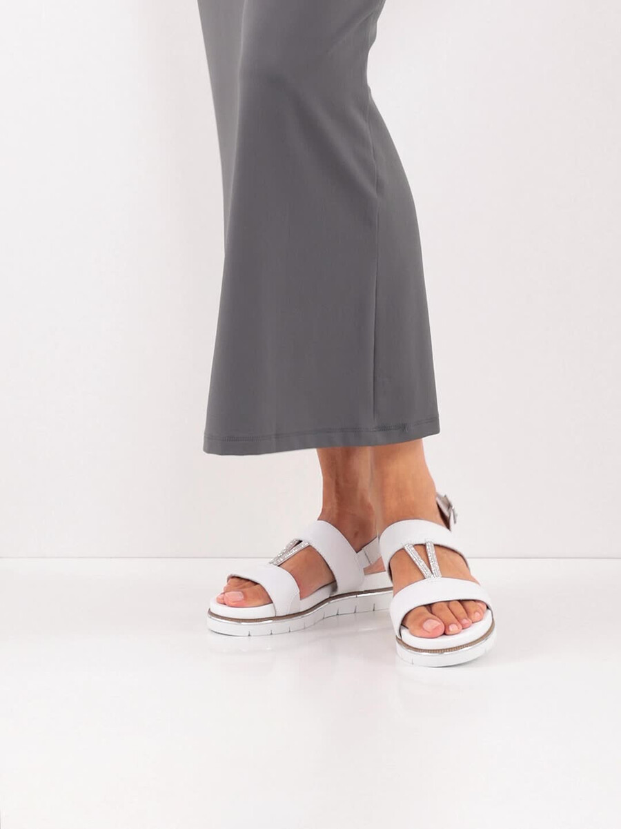 in pelle con tacco sandalo bianco 8-88709-44-100 compra tamaris sandali online