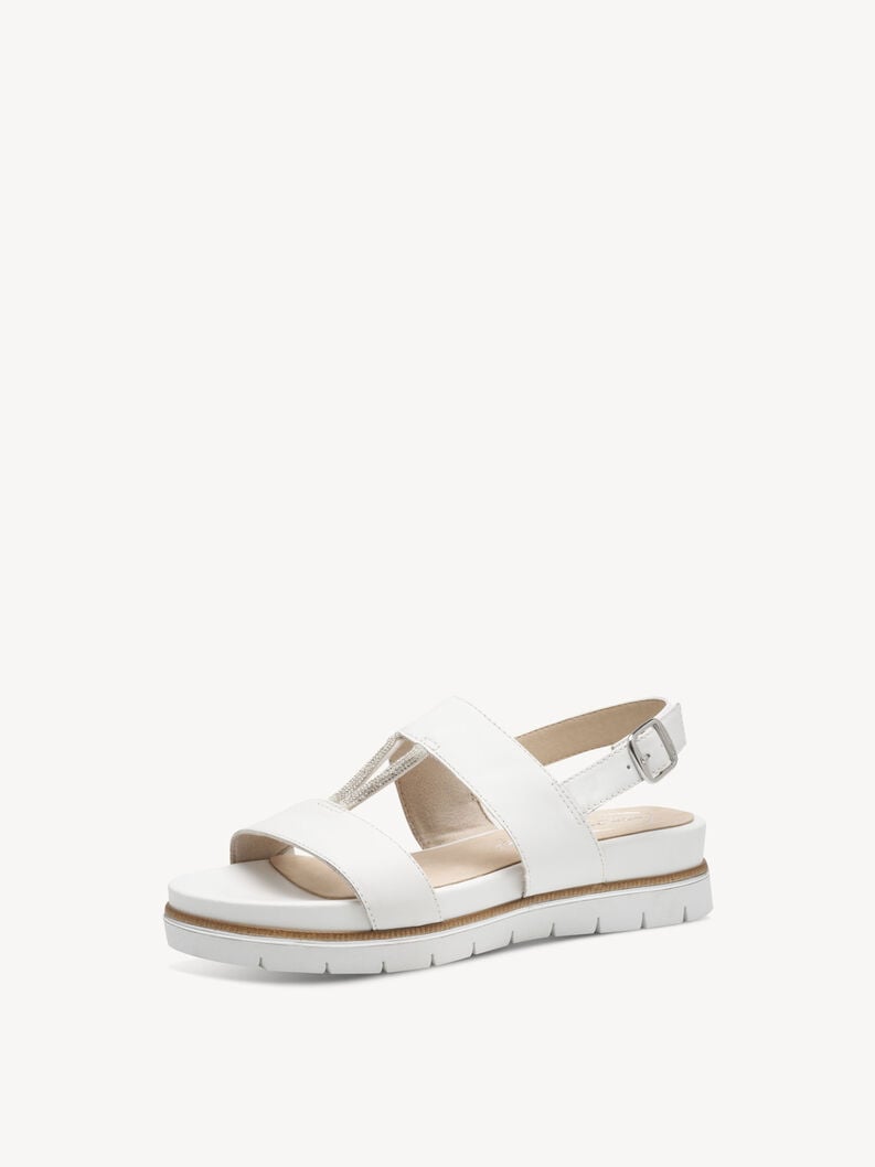 in pelle con tacco sandalo bianco 8-88709-44-100 compra tamaris sandali online