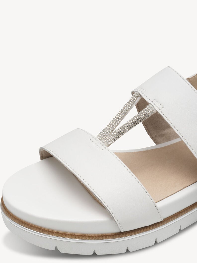 in pelle con tacco sandalo bianco 8-88709-44-100 compra tamaris sandali online
