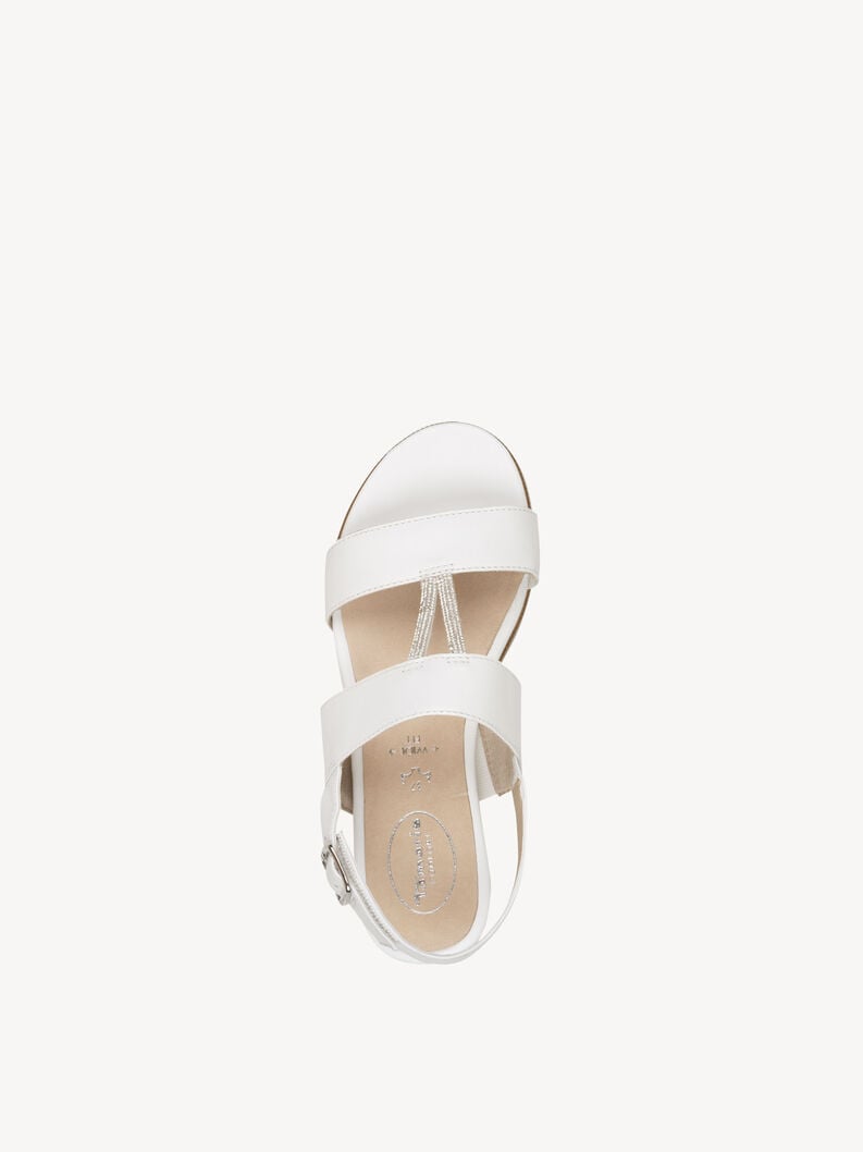 in pelle con tacco sandalo bianco 8-88709-44-100 compra tamaris sandali online