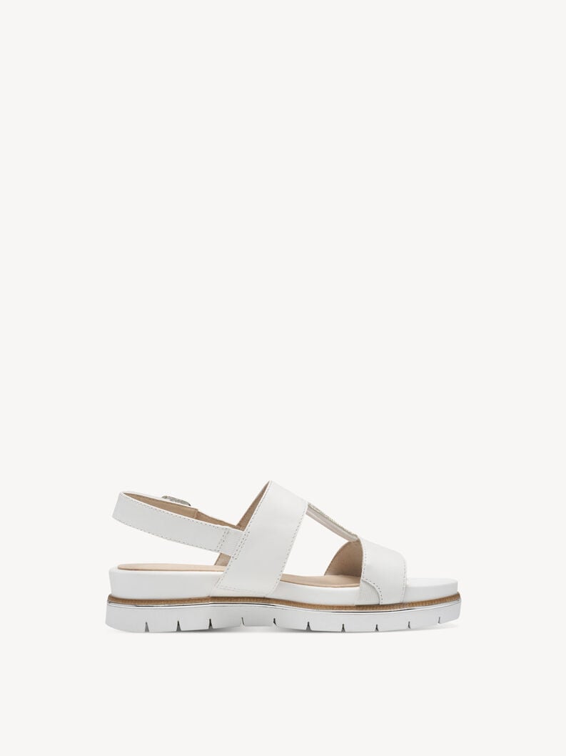 in pelle con tacco sandalo bianco 8-88709-44-100 compra tamaris sandali online