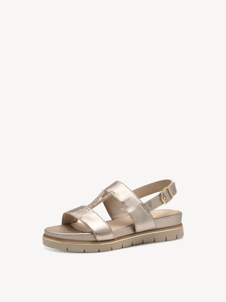 in pelle con tacco sandalo oro 8-88709-44-909 compra tamaris sandali online
