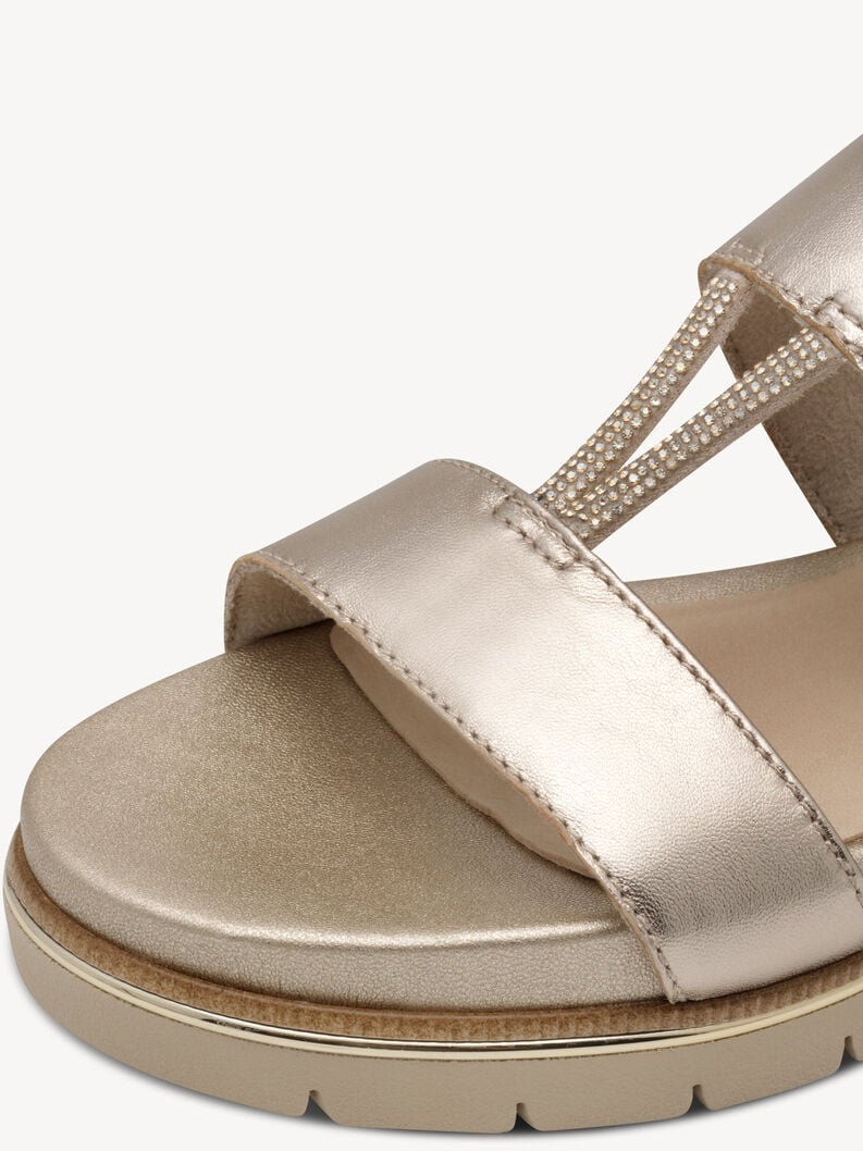 in pelle con tacco sandalo oro 8-88709-44-909 compra tamaris sandali online