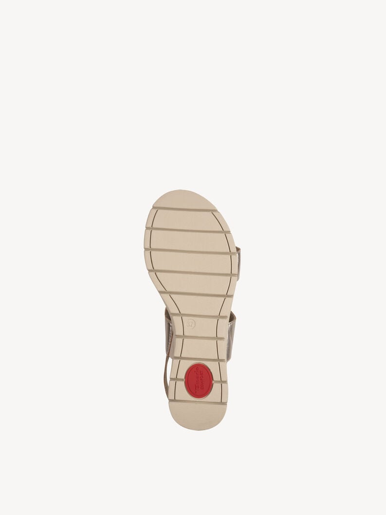 in pelle con tacco sandalo oro 8-88709-44-909 compra tamaris sandali online