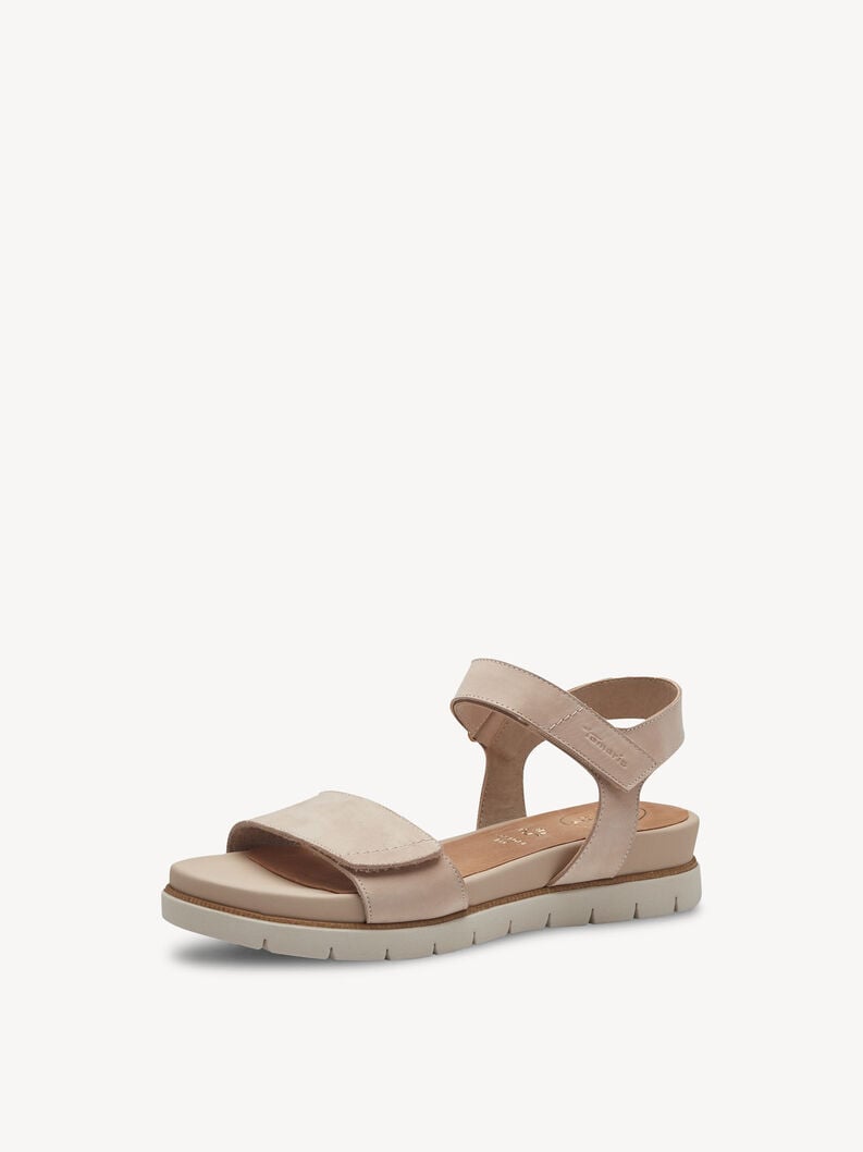 in pelle con tacco sandalo beige 8-88710-42-403 compra tamaris sandali online