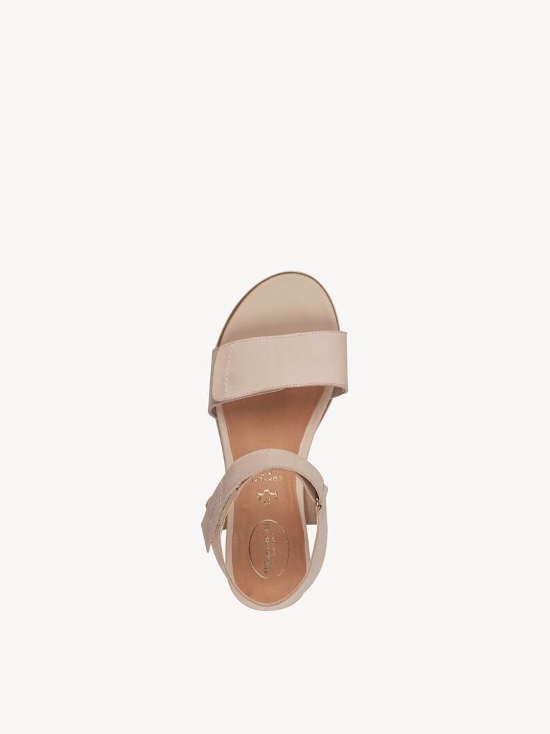 in pelle con tacco sandalo beige 8-88710-42-403 compra tamaris sandali online