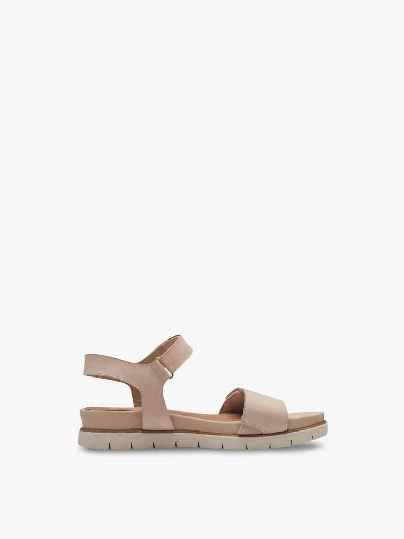 in pelle con tacco sandalo beige 8-88710-42-403 compra tamaris sandali online