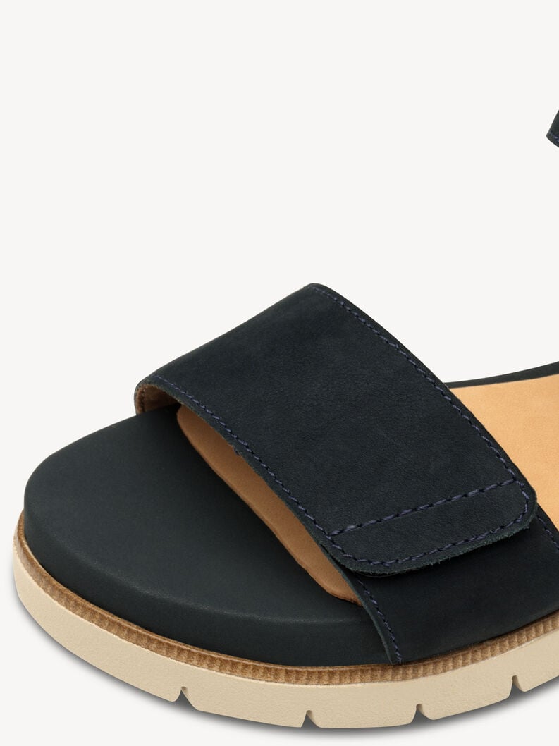 in pelle con tacco sandalo blu 8-88710-42-803 compra tamaris sandali online