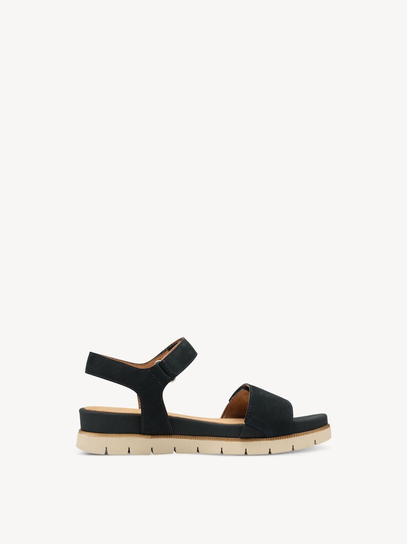 in pelle con tacco sandalo blu 8-88710-42-803 compra tamaris sandali online
