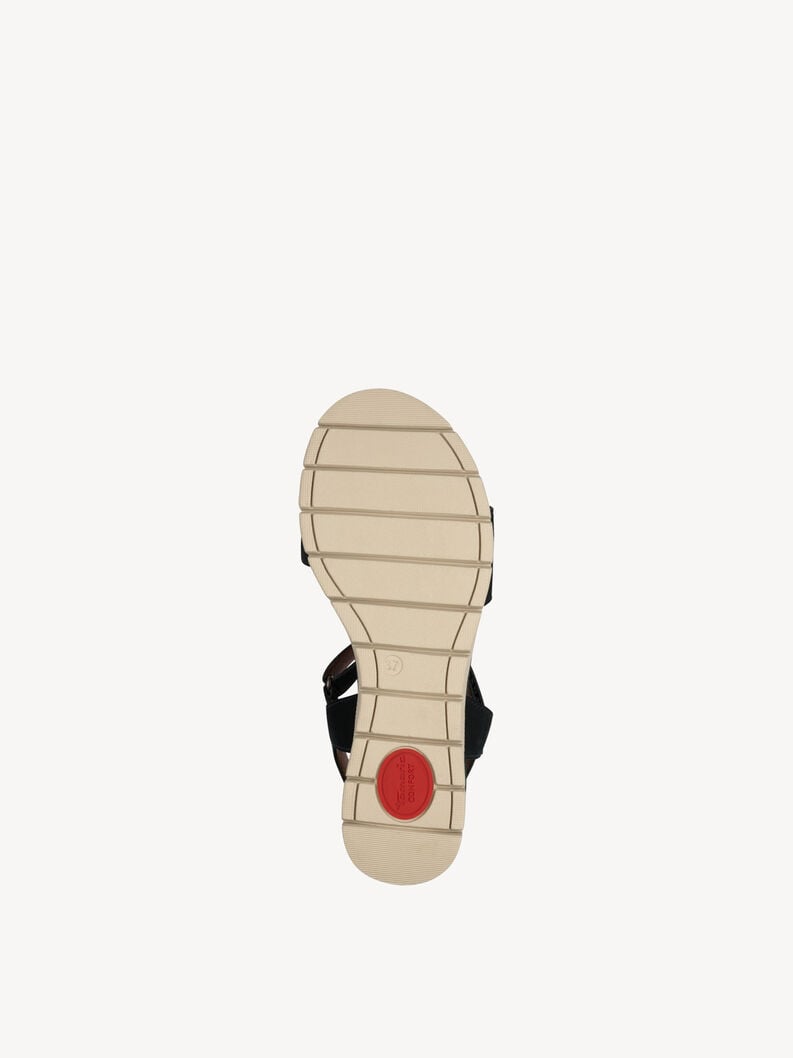 in pelle con tacco sandalo blu 8-88710-42-803 compra tamaris sandali online