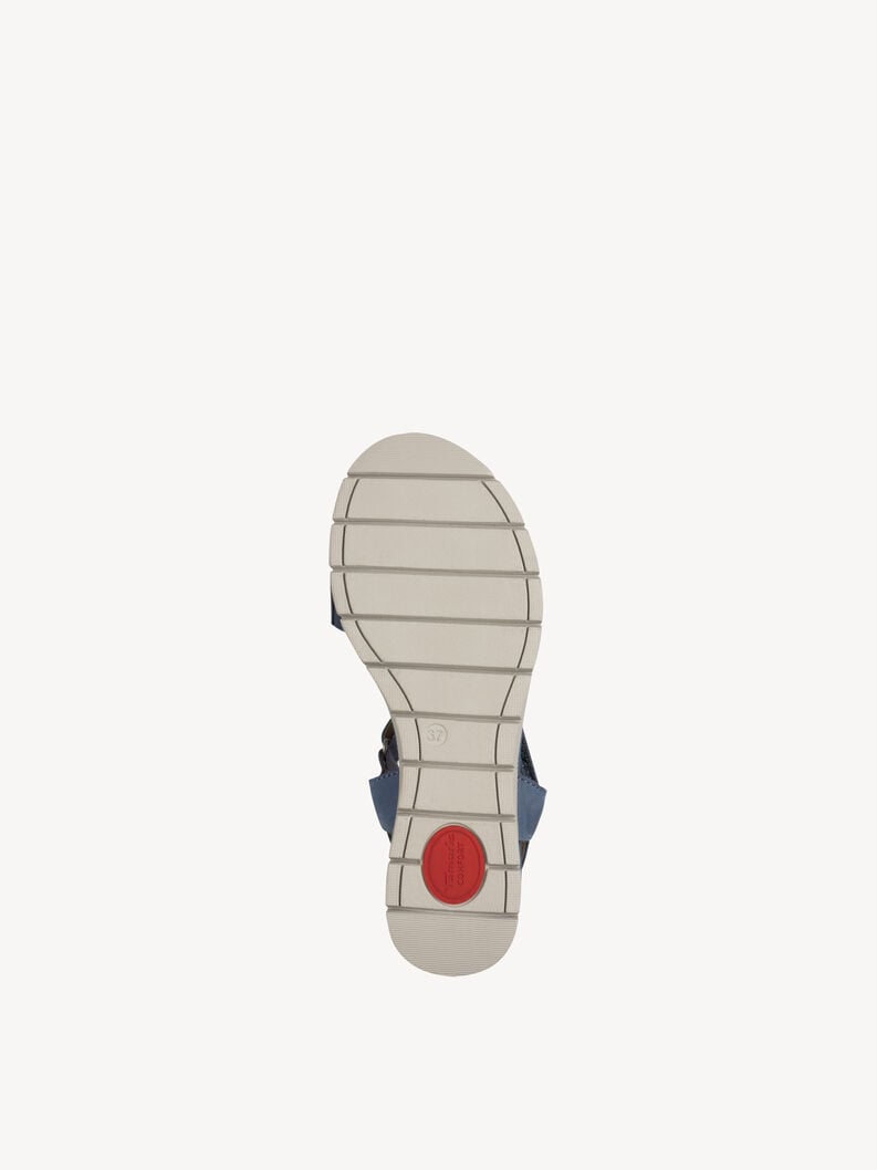 in pelle con tacco sandalo blu 8-88710-42-811 compra tamaris sandali online