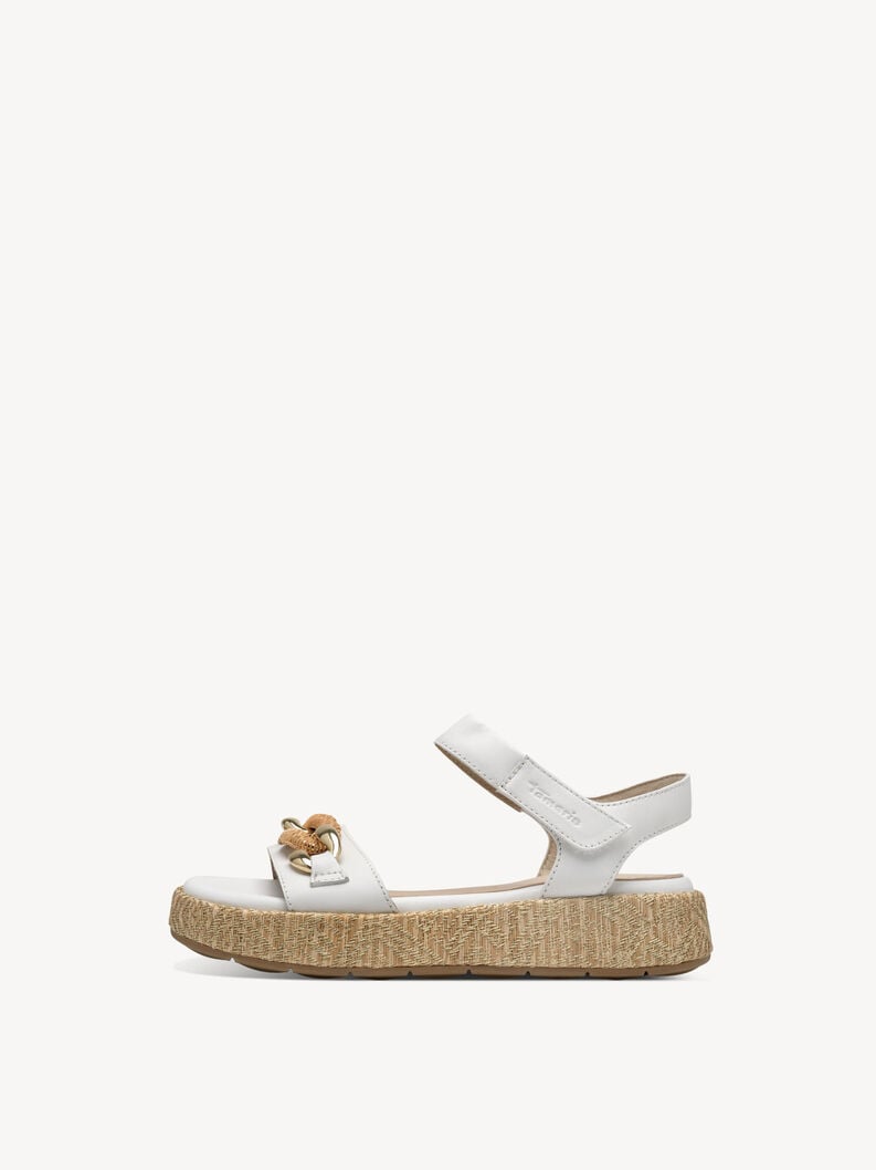 in pelle con tacco sandalo bianco 8-88729-44-100 compra tamaris sandali online