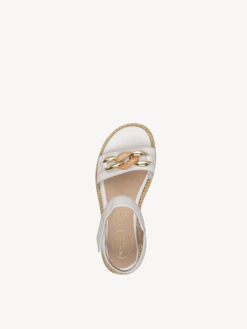 in pelle con tacco sandalo bianco 8-88729-44-100 compra tamaris sandali online