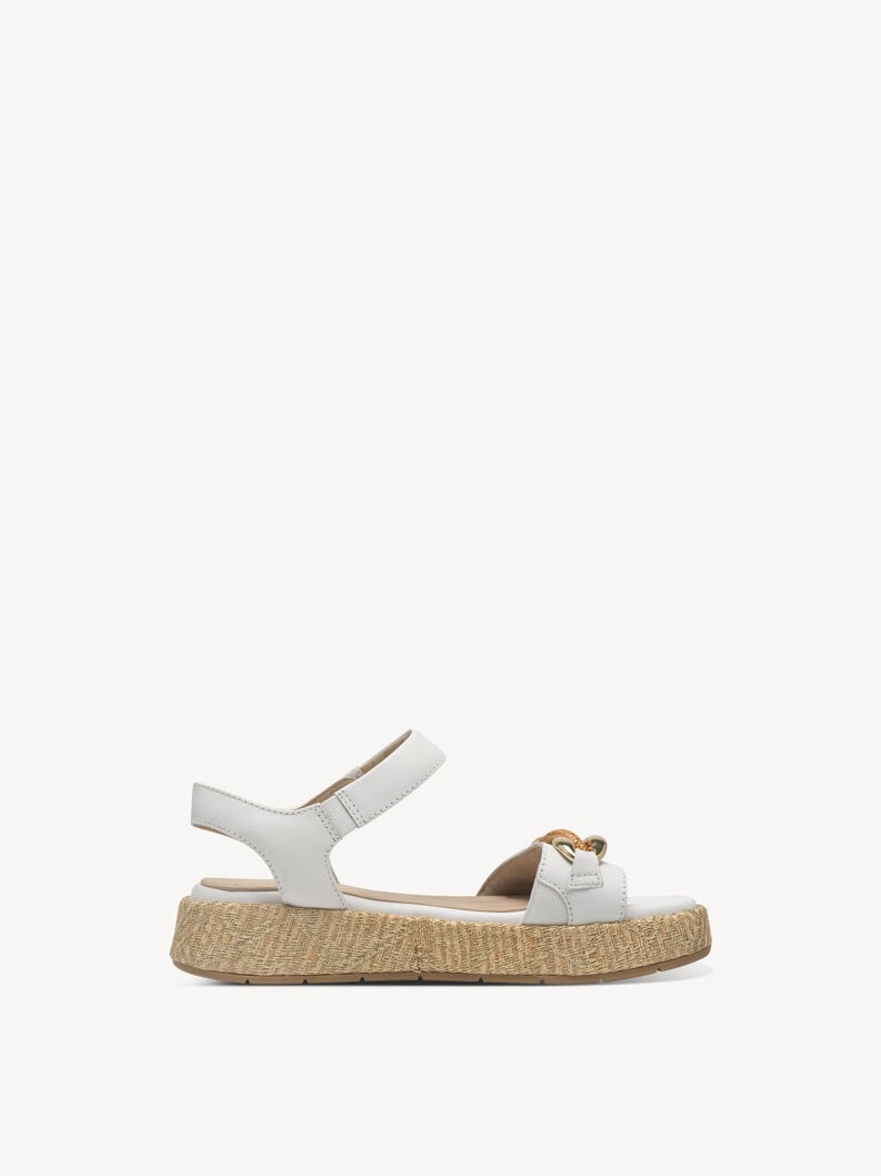in pelle con tacco sandalo bianco 8-88729-44-100 compra tamaris sandali online