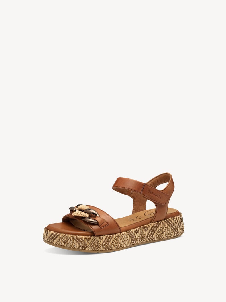 in pelle con tacco sandalo marrone 8-88729-44-305 compra tamaris sandali online