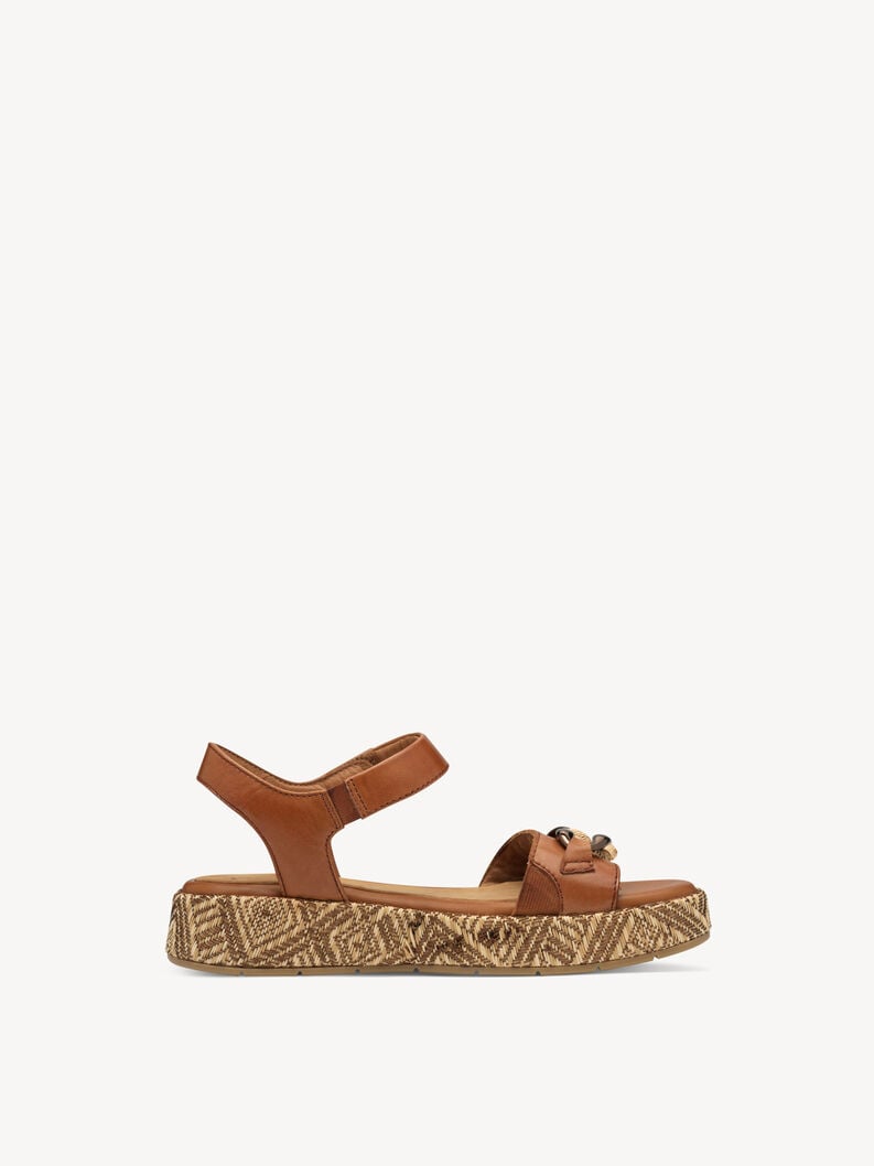 in pelle con tacco sandalo marrone 8-88729-44-305 compra tamaris sandali online