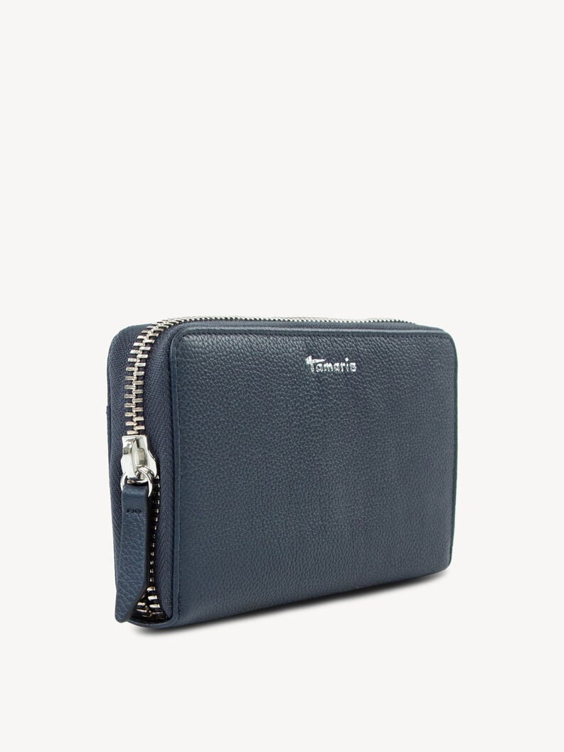 portafoglio in pelle - blu 50011-500 compra tamaris borse zaini online