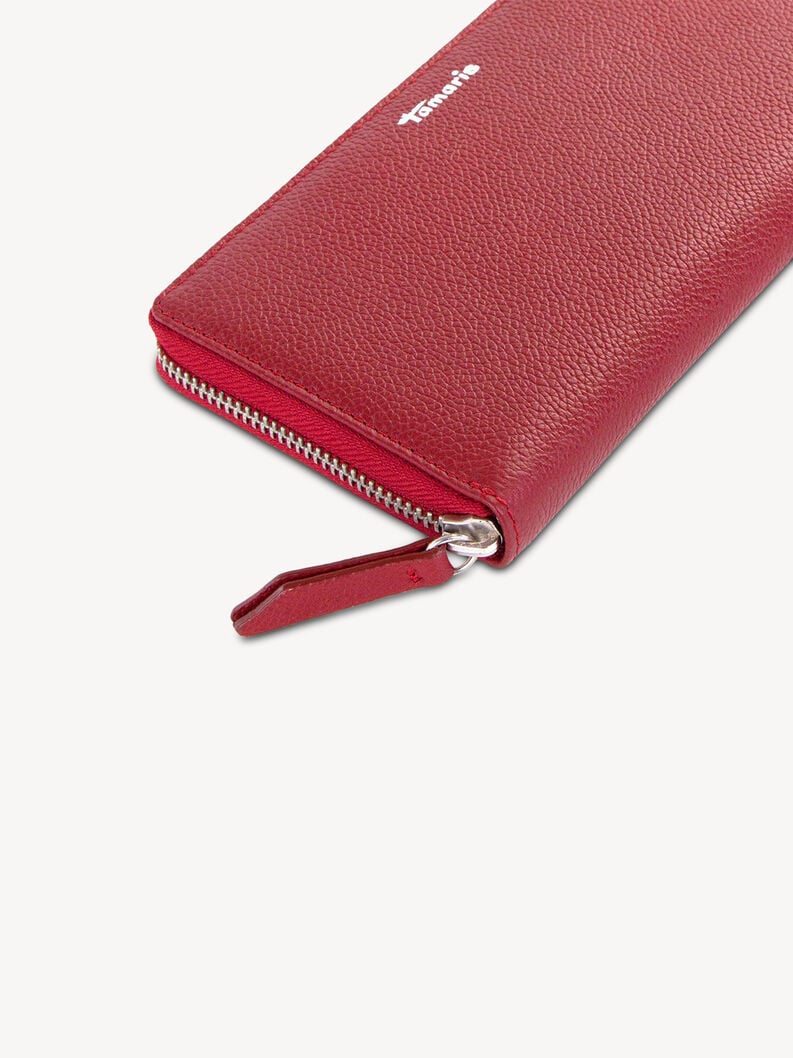 portafoglio in pelle - rosso 50012-600 compra tamaris borse zaini online