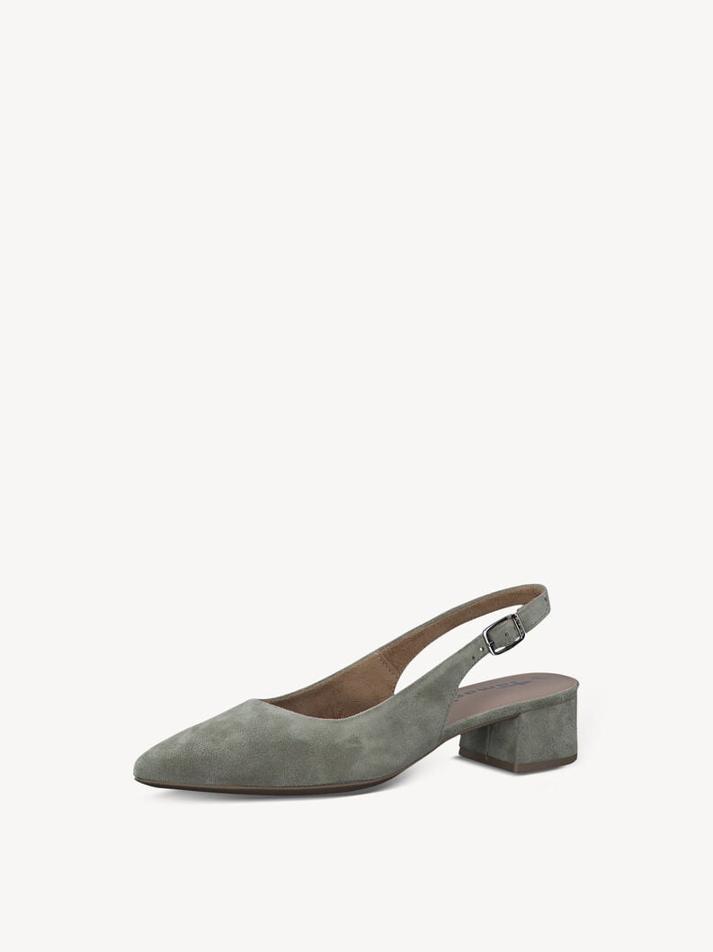 imbracatura di cuoio pompe - verde 1-29500-42-771 compra tamaris sling pompe online