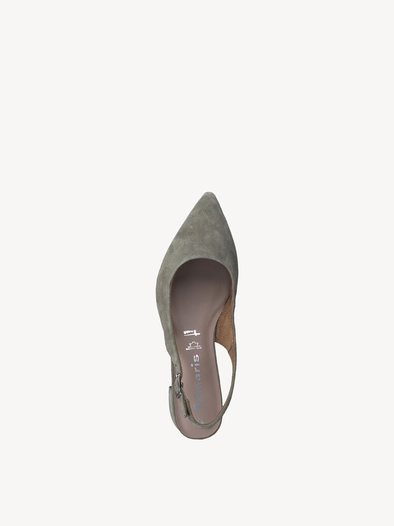 imbracatura di cuoio pompe - verde 1-29500-42-771 compra tamaris sling pompe online